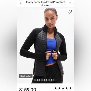 Athleta Black Flurry Force Insulated PrimaLoft Jacket Size XXS